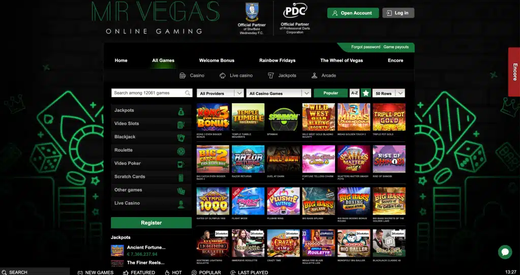 mr vegas casino slots